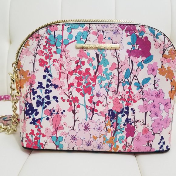 Steve Madden Floral Shoulder Bag with Gold-Tone hardware - Picture 12 of 14